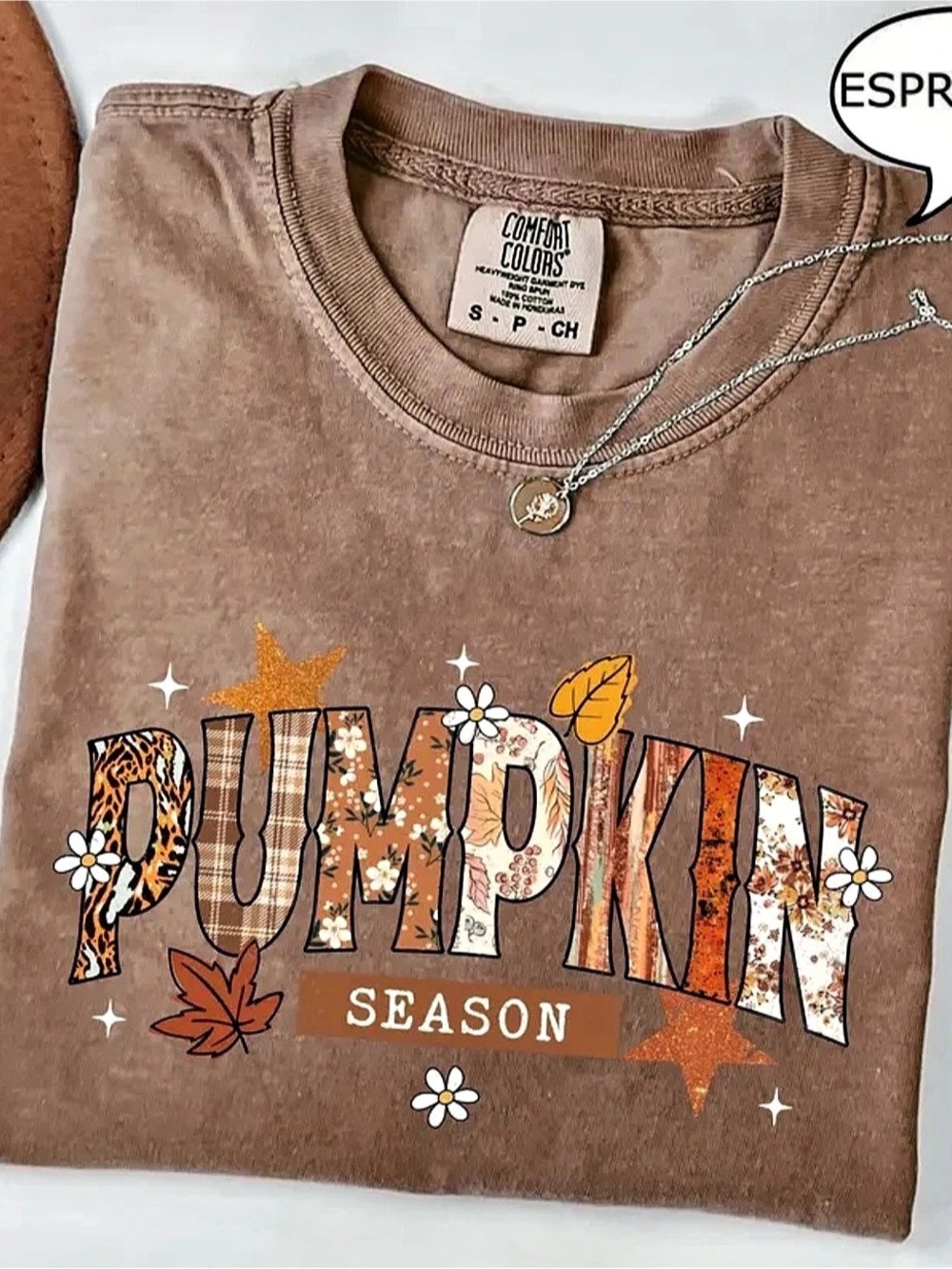 Comfort Colors Pumpkin Season Graphic Tee Espresso